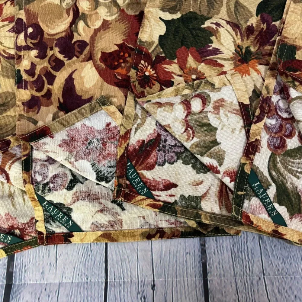 VINTAGE Ralph Lauren Table Classic Cliffwoods Napkins (4) and Tablecloth 60x104
